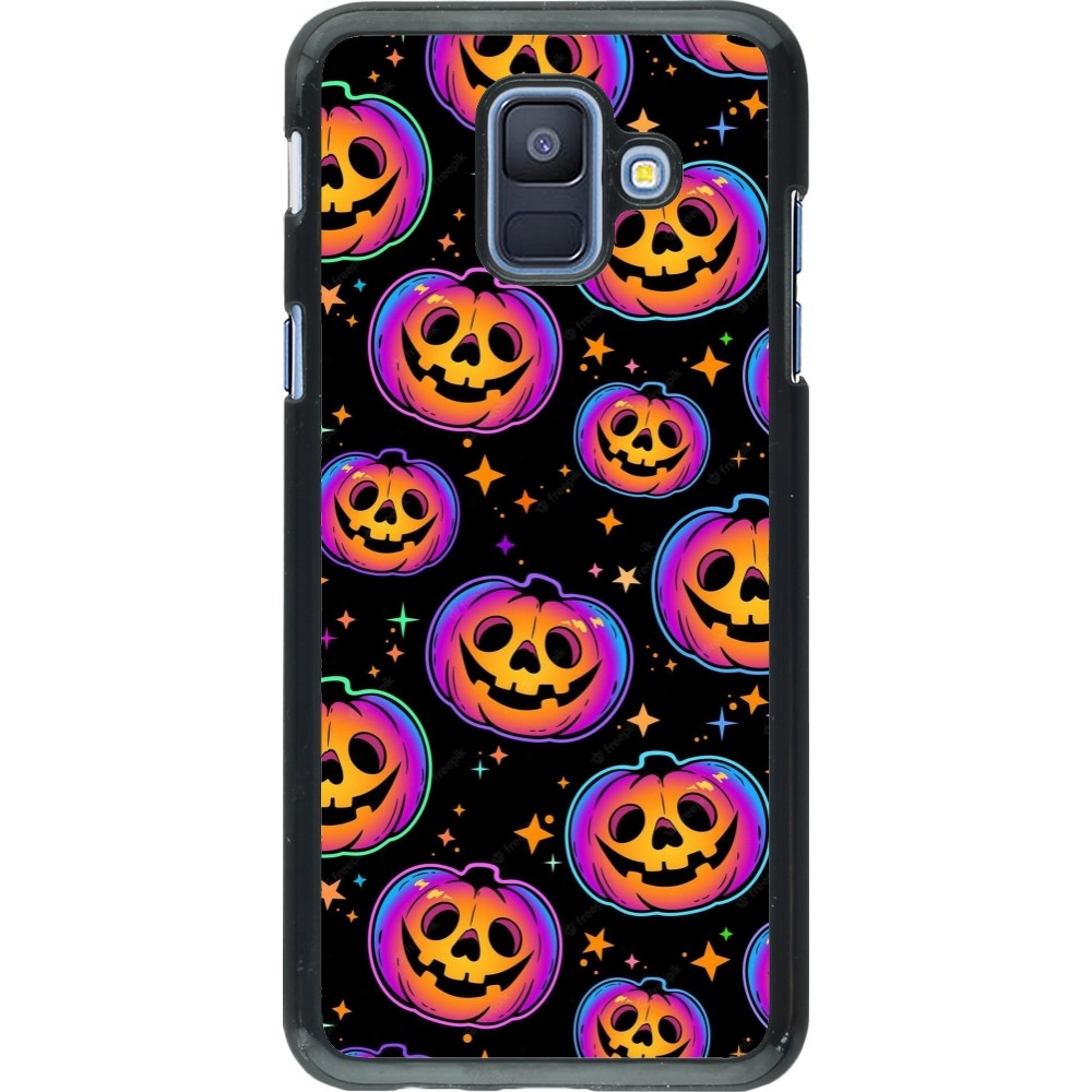 Coque Samsung Galaxy A6 - Halloween 2024 rainbow pumpkins