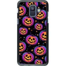 Coque Samsung Galaxy A6 - Halloween 2024 rainbow pumpkins