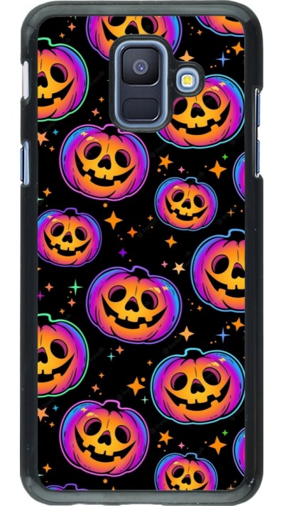 Coque Samsung Galaxy A6 - Halloween 2024 rainbow pumpkins