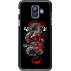 Coque Samsung Galaxy A6 - Japanese style Dragon Tattoo Red Black