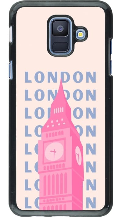 Coque Samsung Galaxy A6 - London Pink Print