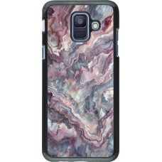 Coque Samsung Galaxy A6 - Marbre violette argentée