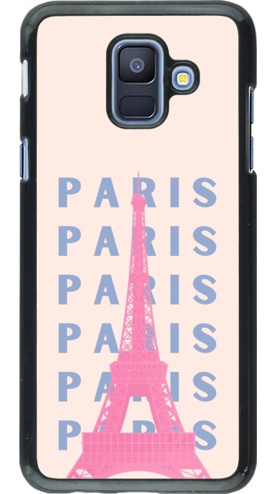 Coque Samsung Galaxy A6 - Paris Pink Print