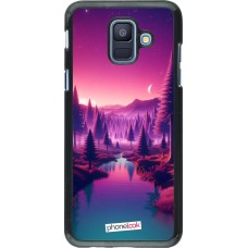 Coque Samsung Galaxy A6 - Paysage Violet-Rose