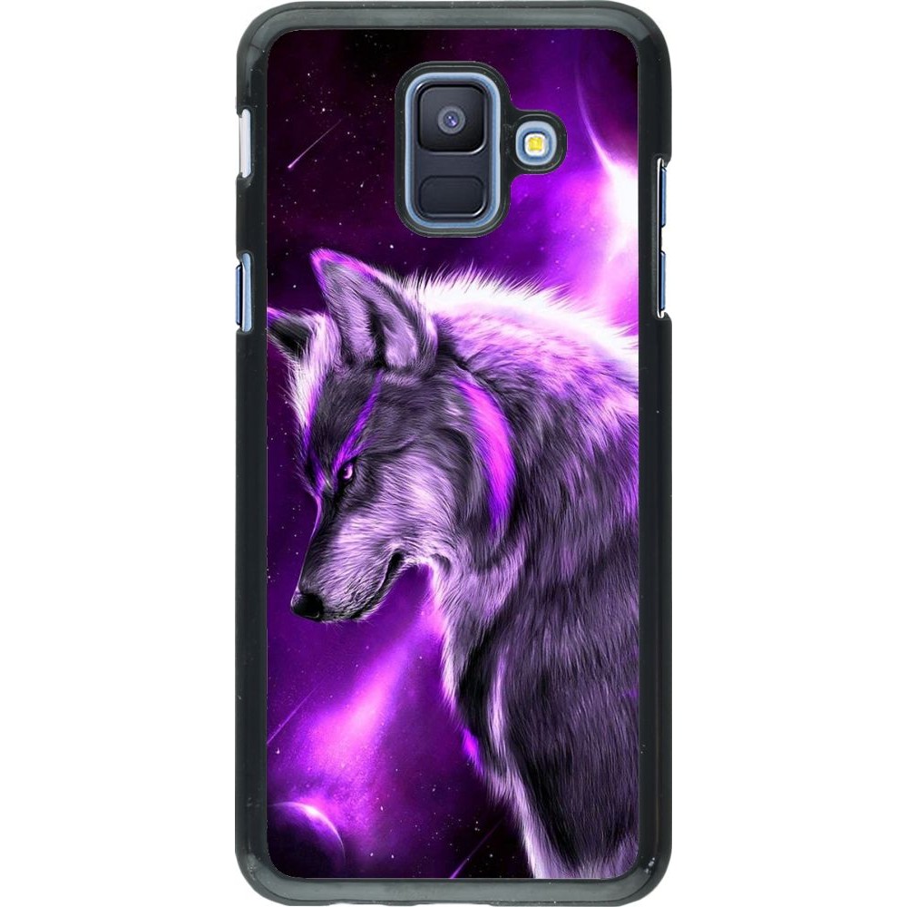 Coque Samsung Galaxy A6 - Purple Sky Wolf