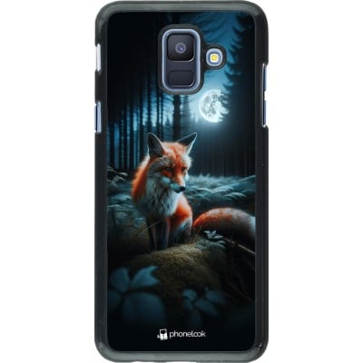 Coque Samsung Galaxy A6 - Renard lune forêt