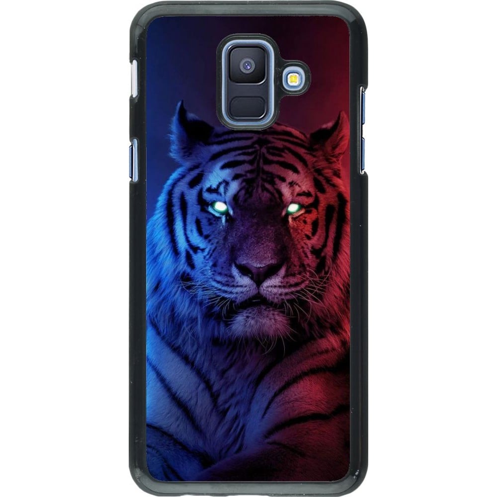 Coque Samsung Galaxy A6 - Tiger Blue Red