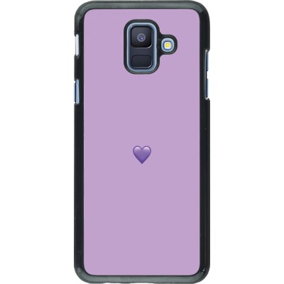 Coque Samsung Galaxy A6 - Valentine 2023 purpule single heart