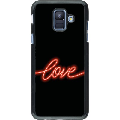 Coque Samsung Galaxy A6 - Valentine 2023 neon love