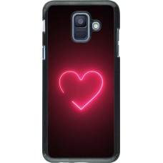 Coque Samsung Galaxy A6 - Valentine 2023 single neon heart