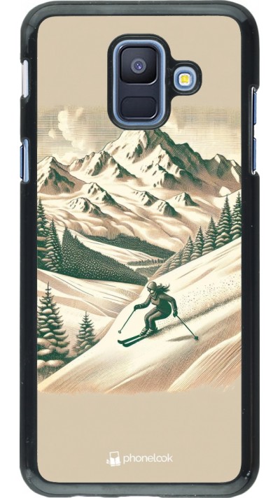 Coque Samsung Galaxy A6 - Vintage Ski Mountain