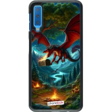 Coque Samsung Galaxy A7 - Dragon Volant Forêt Trésor