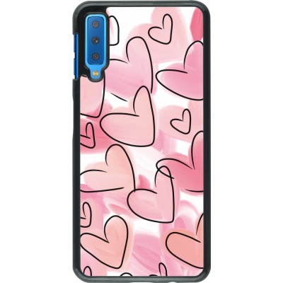 Coque Samsung Galaxy A7 - Easter 2023 pink hearts