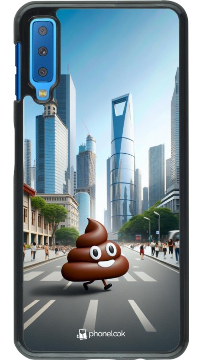 Coque Samsung Galaxy A7 - Emoji Caca walk