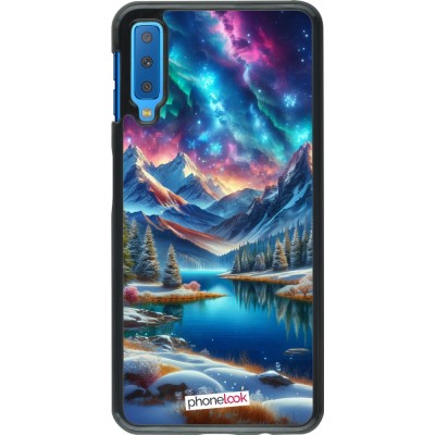 Coque Samsung Galaxy A7 - Fantasy Mountain Lake Sky Stars