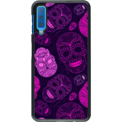 Coque Samsung Galaxy A7 - Halloween 2023 pink skulls