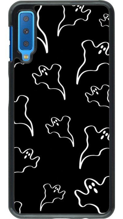 Coque Samsung Galaxy A7 - Halloween 2024 black and white ghosts