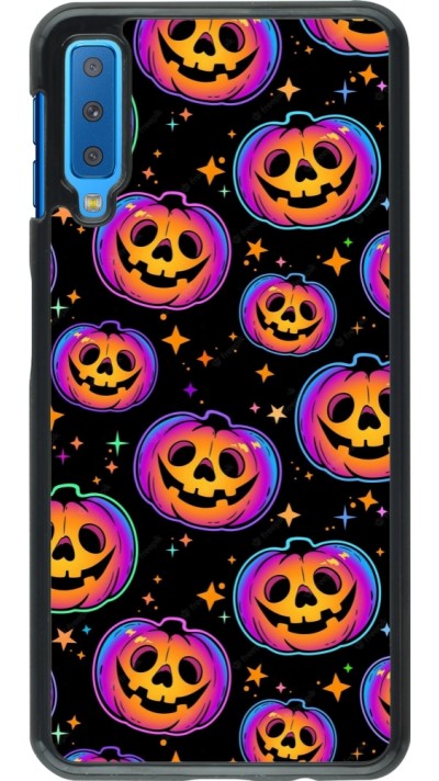 Coque Samsung Galaxy A7 - Halloween 2024 rainbow pumpkins