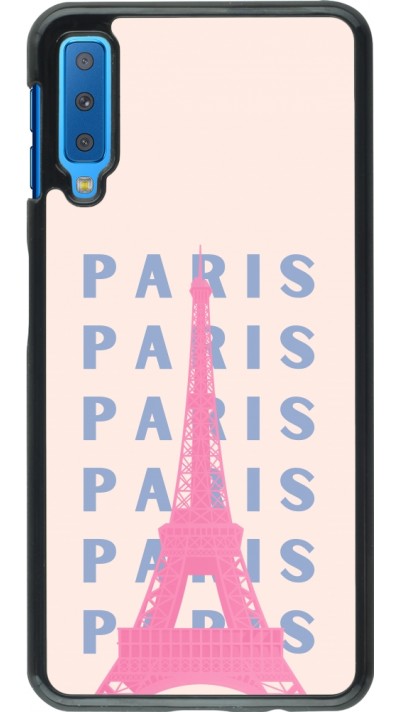 Coque Samsung Galaxy A7 - Paris Pink Print