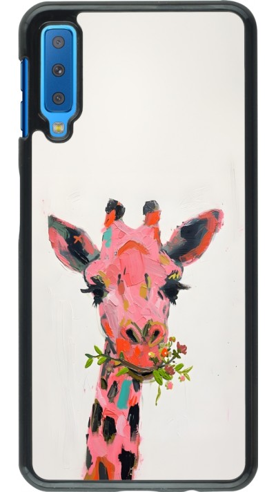 Coque Samsung Galaxy A7 - Pink Girafe Paint