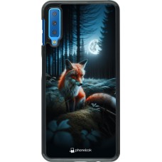 Coque Samsung Galaxy A7 - Renard lune forêt