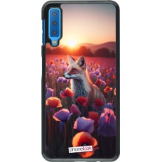 Coque Samsung Galaxy A7 - Renard pourpre au crépuscule