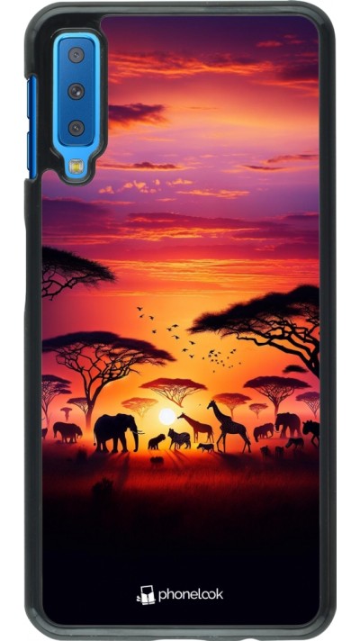 Coque Samsung Galaxy A7 - Safari sunset wildlife