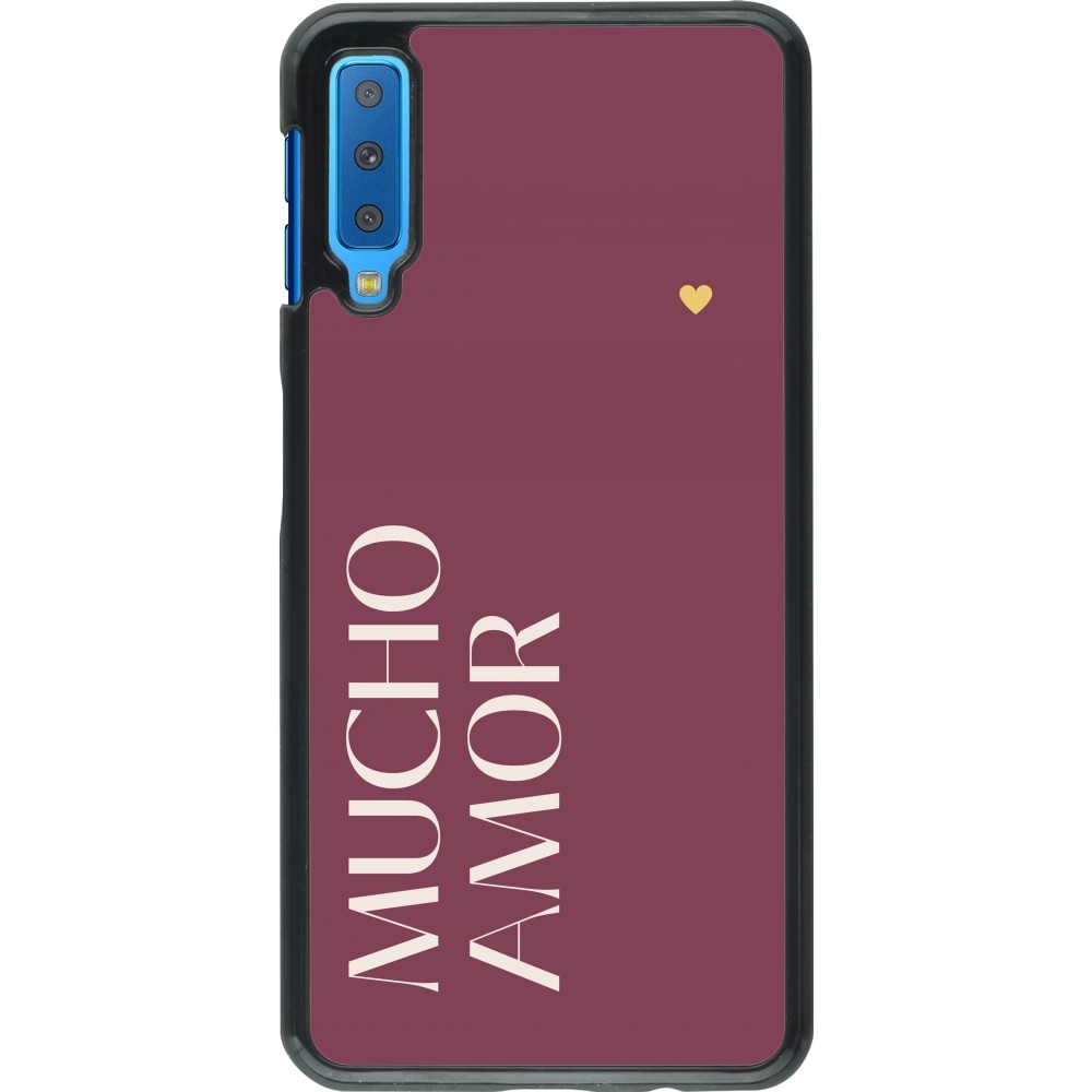 Samsung Galaxy A7 Case Hülle - Valentine 2024 mucho amor rosado