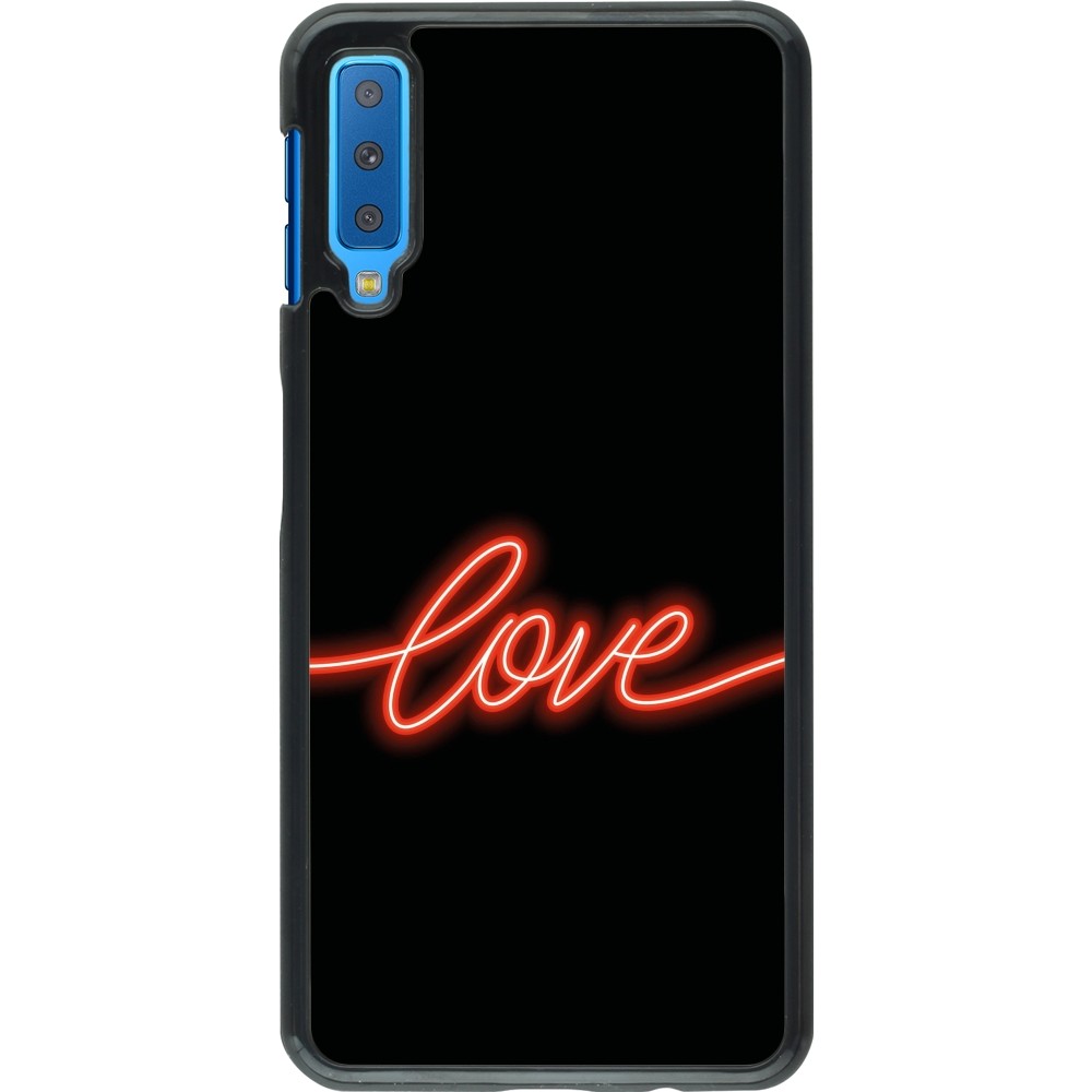 Coque Samsung Galaxy A7 - Valentine 2023 neon love