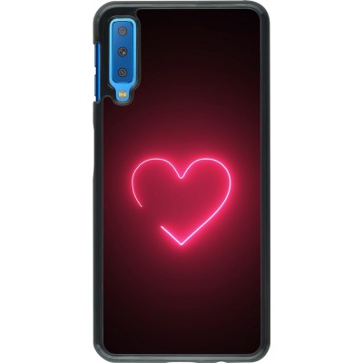 Coque Samsung Galaxy A7 - Valentine 2023 single neon heart