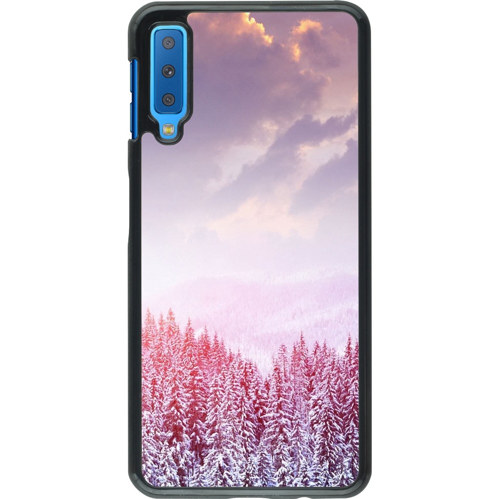 Coque Samsung Galaxy A7 - Winter 22 Pink Forest