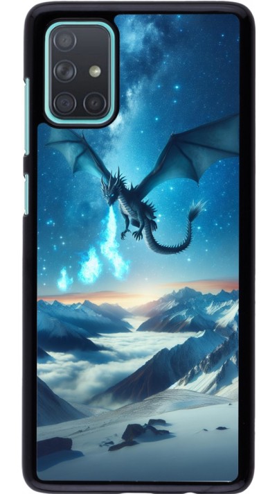 Coque Samsung Galaxy A71 - Dragon nocturne montagne