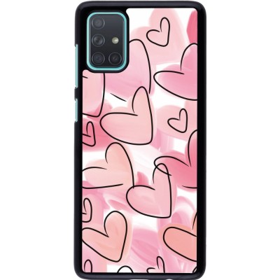 Coque Samsung Galaxy A71 - Easter 2023 pink hearts