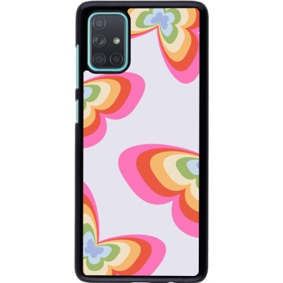 Coque Samsung Galaxy A71 - Easter 2024 rainbow butterflies