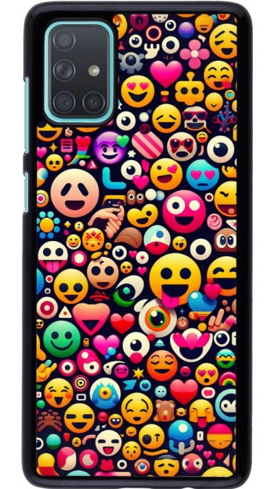 Coque Samsung Galaxy A71 - Emoji Mix Color