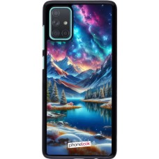 Coque Samsung Galaxy A71 - Fantasy Mountain Lake Sky Stars