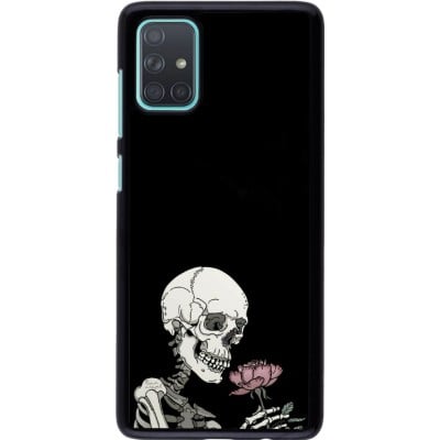 Coque Samsung Galaxy A71 - Halloween 2023 rose and skeleton