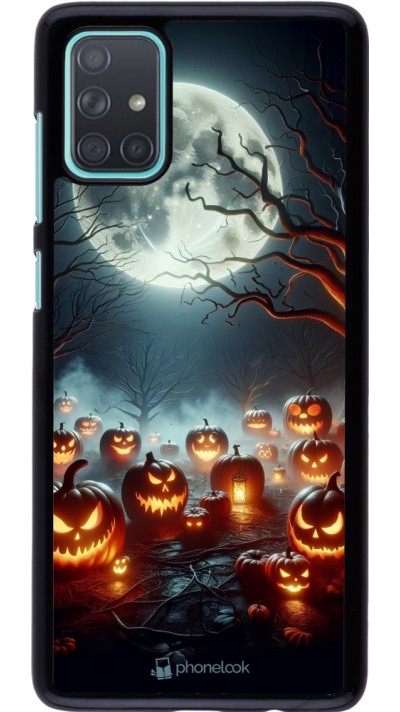 Coque Samsung Galaxy A71 - Halloween 2024 Many Pumpkins