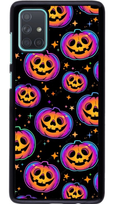 Coque Samsung Galaxy A71 - Halloween 2024 rainbow pumpkins