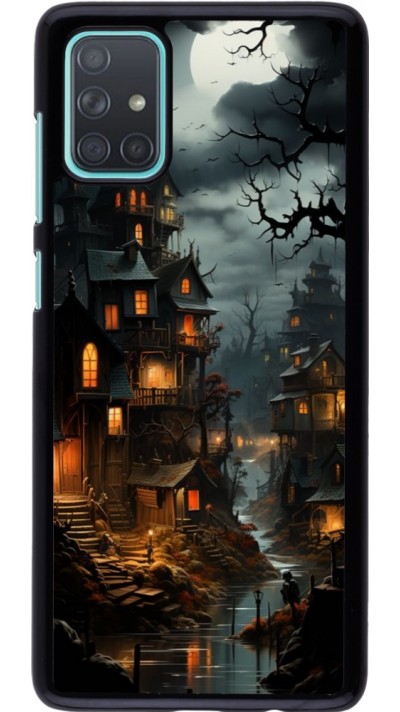 Coque Samsung Galaxy A71 - Halloween 2024 scary town