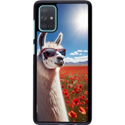 Coque Samsung Galaxy A71 - Lama Chic en Coquelicot