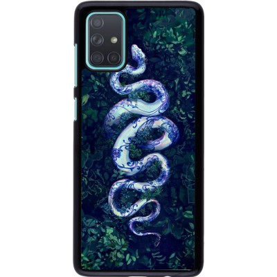 Coque Samsung Galaxy A71 - Serpent Blue Anaconda