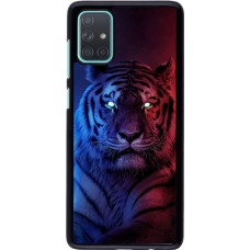 Coque Samsung Galaxy A71 - Tiger Blue Red