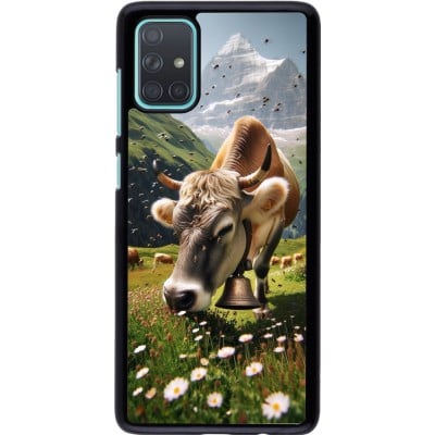 Coque Samsung Galaxy A71 - Vache montagne Valais