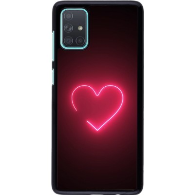 Coque Samsung Galaxy A71 - Valentine 2023 single neon heart