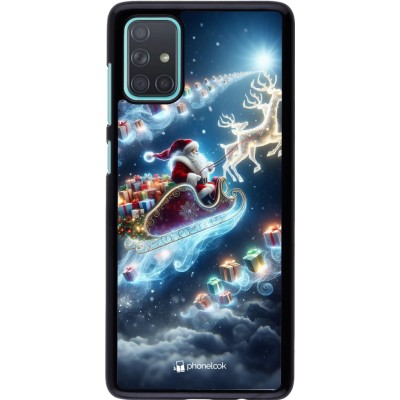 Coque Samsung Galaxy A71 - Noël 2023 Père Noël enchanté