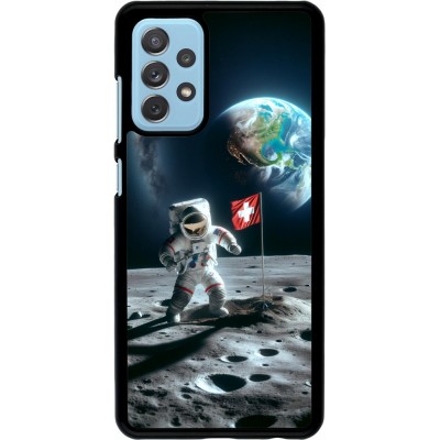 Coque Samsung Galaxy A72 - Astro Suisse sur lune