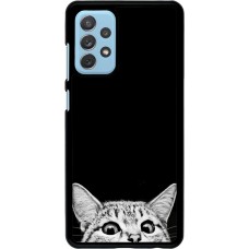 Coque Samsung Galaxy A72 - Cat Looking Up Black