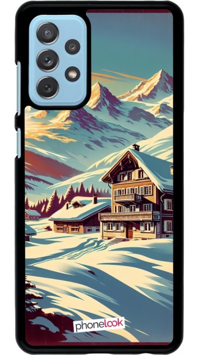 Coque Samsung Galaxy A72 - Chalet montagne enneigée