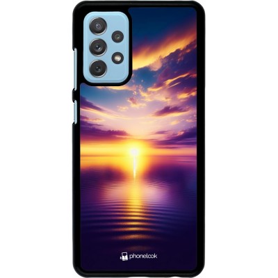 Coque Samsung Galaxy A72 - Coucher soleil jaune violet